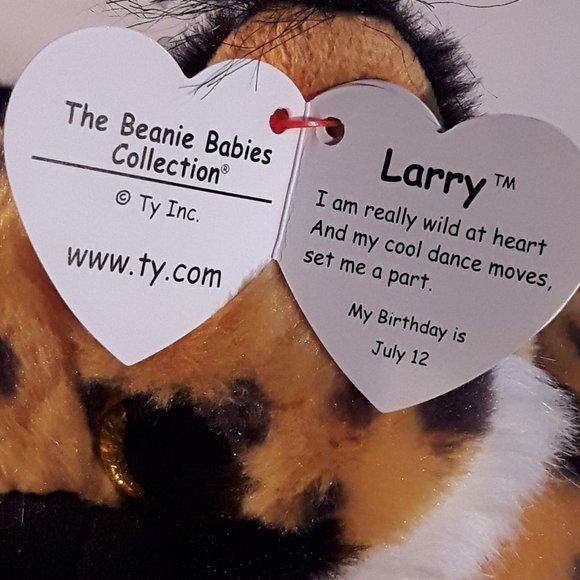 Ty Original Beanies - Larry the Lynx Stuffed Animal Plushie Toy - Picture 2 of 3